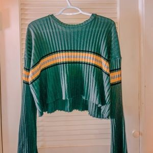 cropped ripped sweater